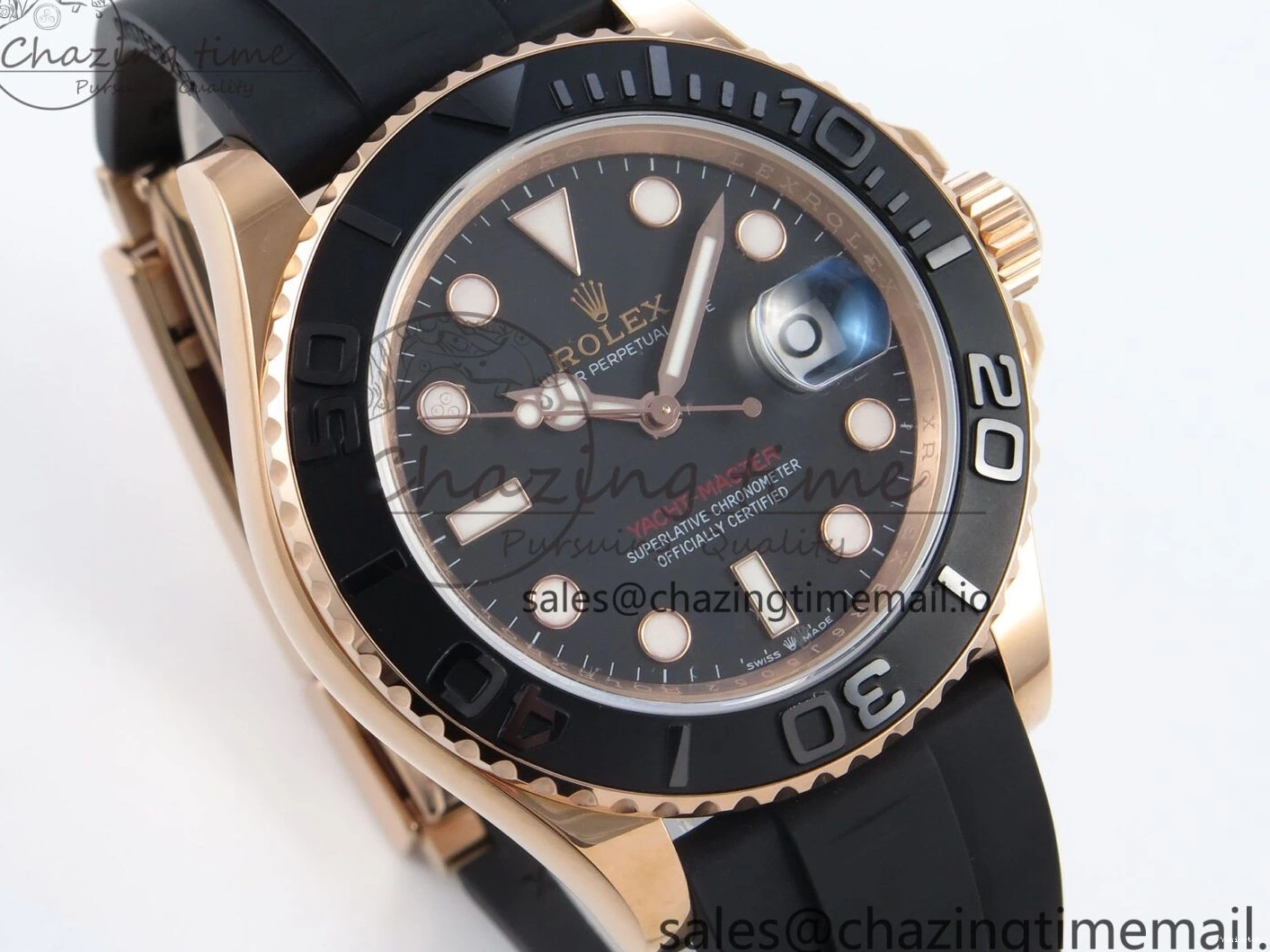126655 A3235 Yacht-Master EWEF Dial Black 40mm on Best Strap Edition Oysterflex 0413